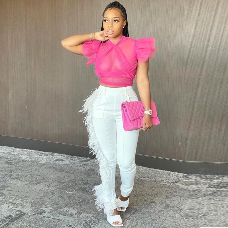 Women's Blouses & Shirts Sheer Mesh Patchwork See Through Cropped Tops For Women Waist Shaping Butterfly Sleeve Top Sweet Girl Bandage Birth, White
Women's Blouses & Shirts Sheer Mesh Patchwork See Through Cropped Tops For Women Waist Shaping Butterfly Sleeve Top Sweet Girl Bandage Birth, White