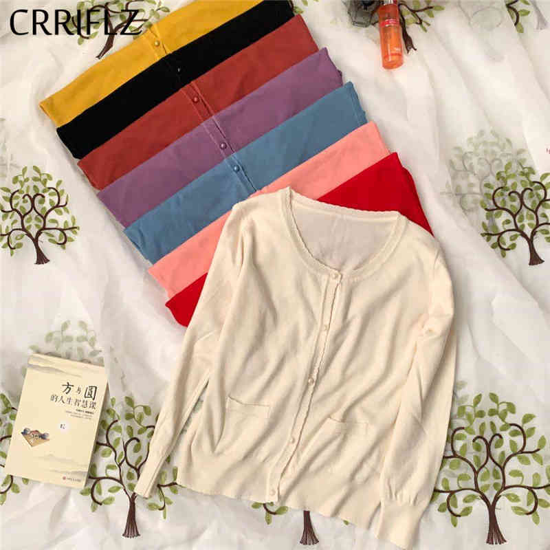 Autumn Winter Sweet Cardigans Knitted Sweater Women O-neck Solid Single Breasted Full Sleeve CRRIFLZ 210520, Yellow
Autumn Winter Sweet Cardigans Knitted Sweater Women O-neck Solid Single Breasted Full Sleeve CRRIFLZ 210520, Yellow