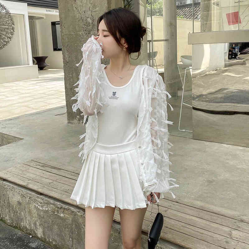 Black Preppy Style Skirt For Women High Waist Minimalist Casual Pleated Mini Skirts Female Summer Fashion 210521