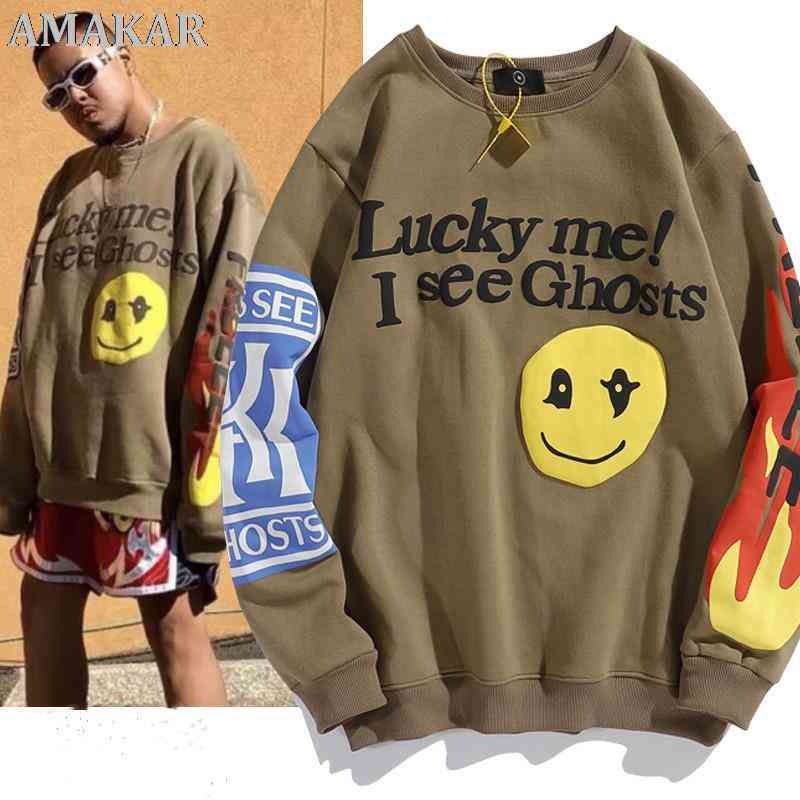 Lucky Me i See Ghosts Sweatshirts 3d Foaming Print Fashion Pullover Hoodie Heavyweight Trendy Hip Hop for Men Women, Style 04
Lucky Me i See Ghosts Sweatshirts 3d Foaming Print Fashion Pullover Hoodie Heavyweight Trendy Hip Hop for Men Women, Style 04