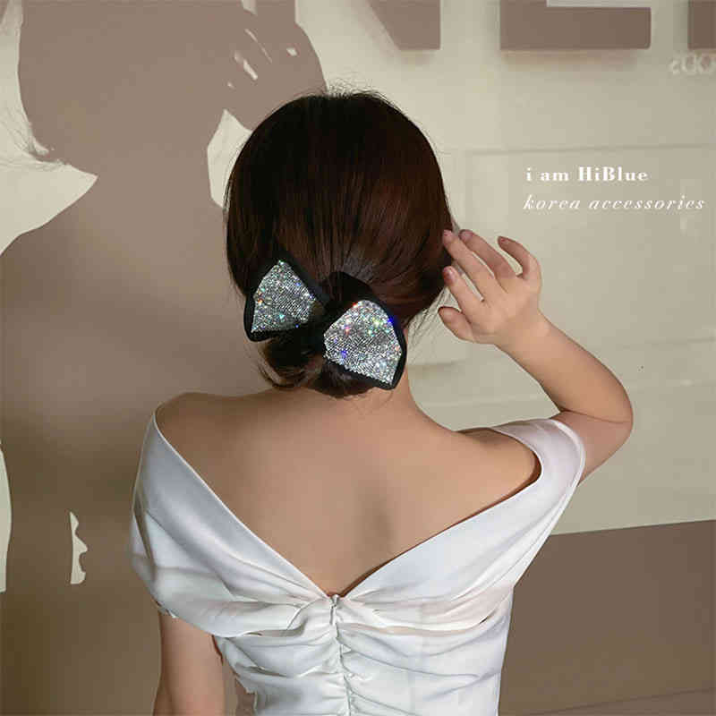 Hair Accessories Jewelry Lazy Ball Head Simple Bow Super Flash Temperament Twist and Curl Artifact Headdress Female Summer Binding