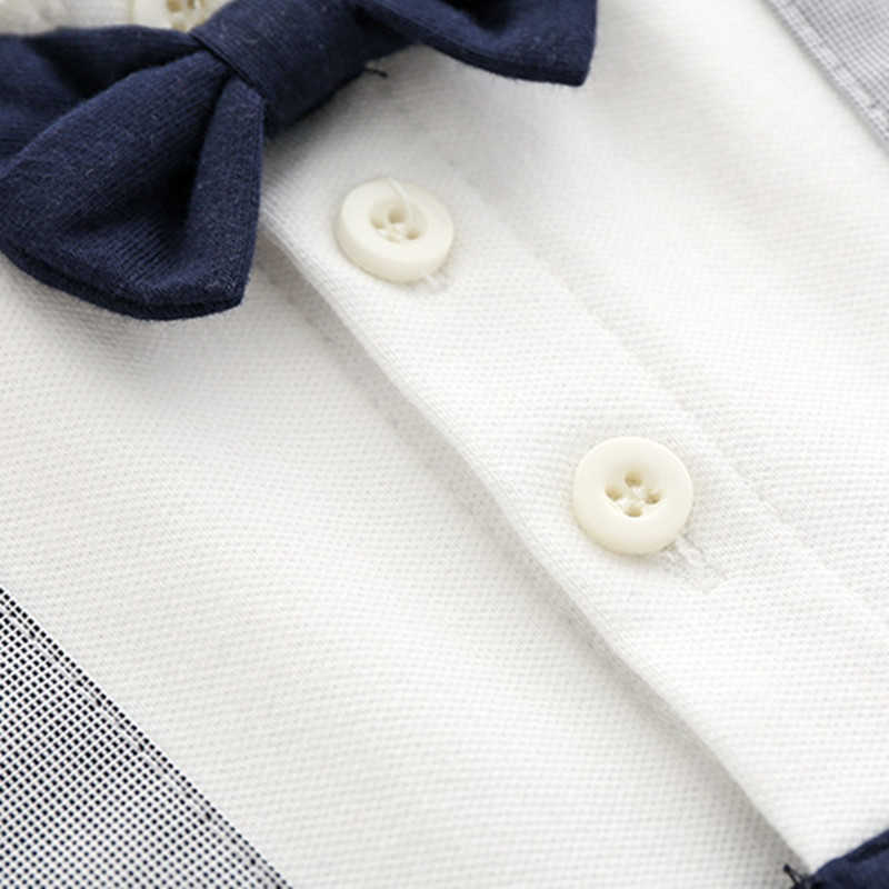 Baby Boys Gentleman Romper born Formal Outfits Children Birthday Baptism Clothes Toddler Infant Cotton Jumpsuit 210615