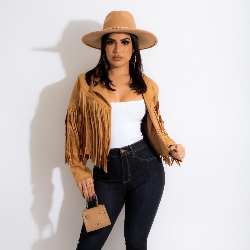 Women's Jackets Fashion Women Streetwear Jacket Coat Outerwear Tassel Tops Female Cardigans Coats, Black;brown
Women's Jackets Fashion Women Streetwear Jacket Coat Outerwear Tassel Tops Female Cardigans Coats, Black;brown
