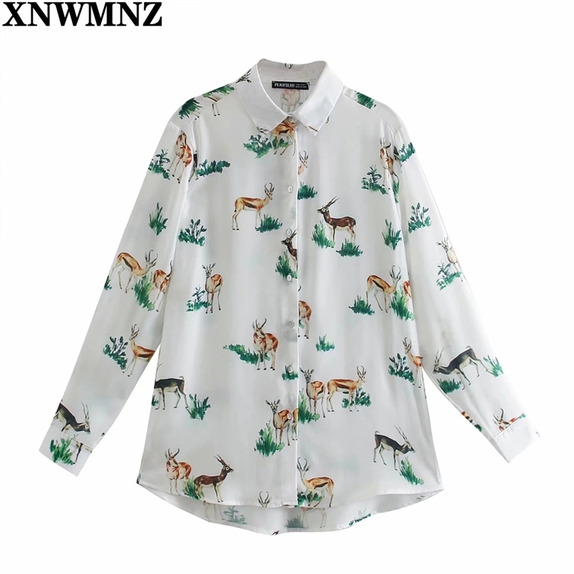 Women Fashion Animal Printed satin finish shirt Vintage Casual loose button-up long sleeves Blouses Female chic Tops 210520, Ivory
Women Fashion Animal Printed satin finish shirt Vintage Casual loose button-up long sleeves Blouses Female chic Tops 210520, Ivory