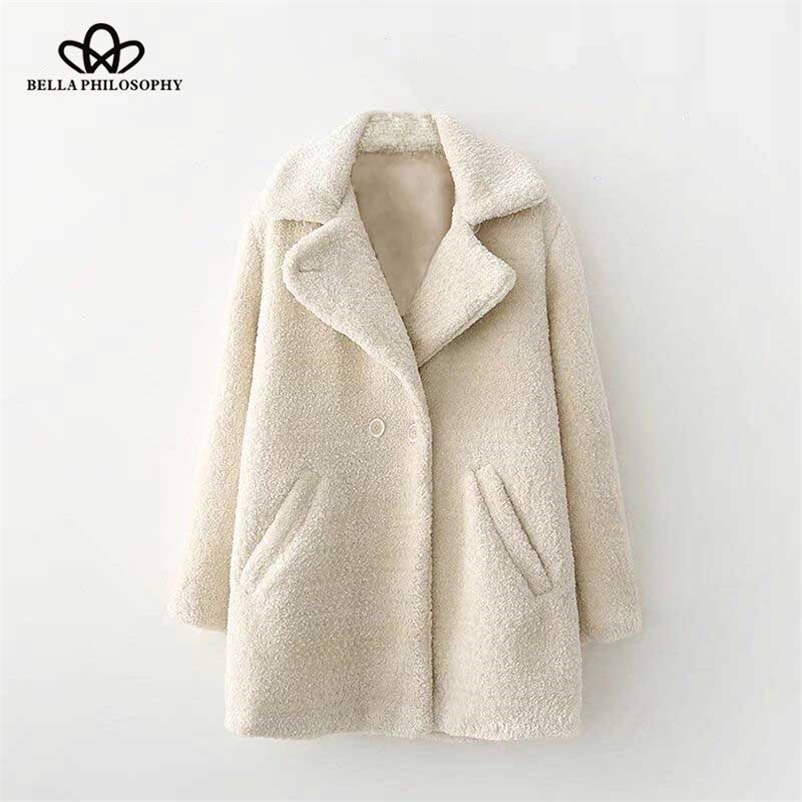 Winter Faux Fur Women Casual Coat Fashion Long Sleeves Female Solid Warm outwears jacket for 210519, Beige 
Winter Faux Fur Women Casual Coat Fashion Long Sleeves Female Solid Warm outwears jacket for 210519, Beige