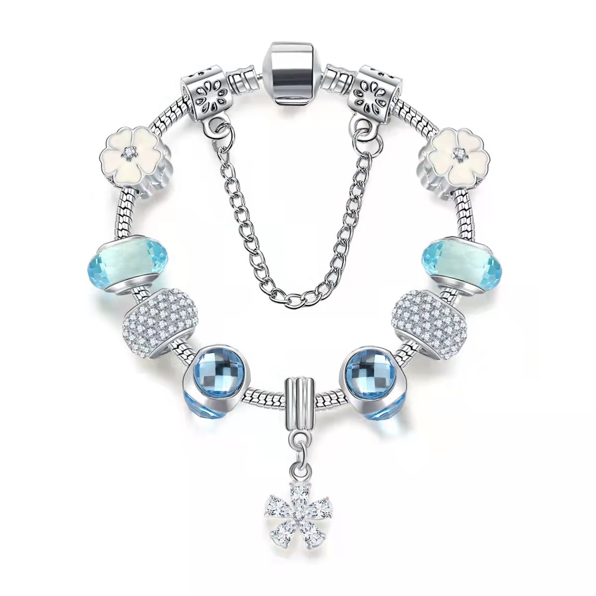 16 to 21CM light blue crystal charm bracelet oriental cherry charms beads fit bangle snake chain DIY Accessories Jewelry as valentine gift with box or nylon bag
16 to 21CM light blue crystal charm bracelet oriental cherry charms beads fit bangle snake chain DIY Accessories Jewelry as valentine gift with box or nylon bag
