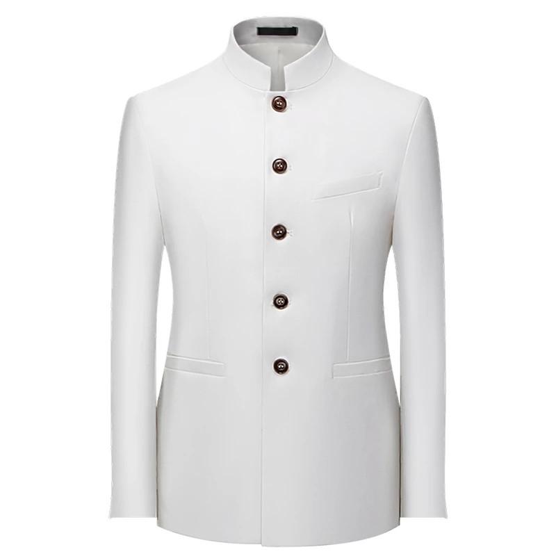 Chinese Stand Collar Men Blazer 6XL Big Size Solid Casual Suit Jacket Slim Fit Mens Wedding Blazers Yellow White Men's Suits &, Black
Chinese Stand Collar Men Blazer 6XL Big Size Solid Casual Suit Jacket Slim Fit Mens Wedding Blazers Yellow White Men's Suits &, Black