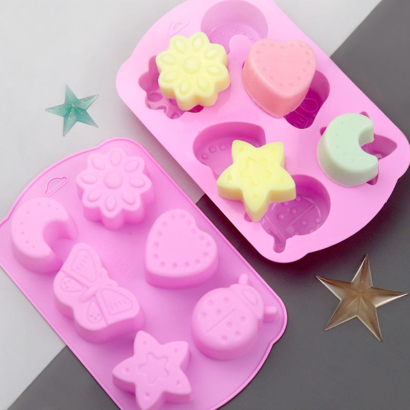

Baking Moulds 6 Even Insect Moon Love Silicone Cake Gelly Chocolate Bakery Molds Manual cold Soap Mold Pan For Pastry Form Cupcake Muffin Donuts Kitchen Tools