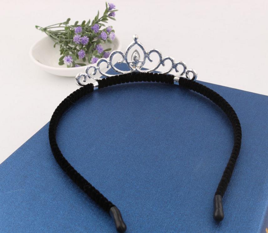 Kids Crystal Crowns Girl Rhinestone Tiaras with Hair Sticks Headband Birthday Party Christmas Halloween Props