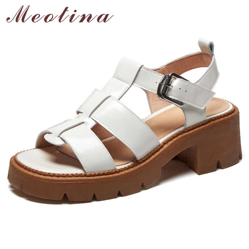Meotina Gladiator Sandals Women Shoes Genuine Leather Sandals High Heel Square Toe Shoes Buckle Thick Heel Lady Footwear Summer 210608, Black
Meotina Gladiator Sandals Women Shoes Genuine Leather Sandals High Heel Square Toe Shoes Buckle Thick Heel Lady Footwear Summer 210608, Black