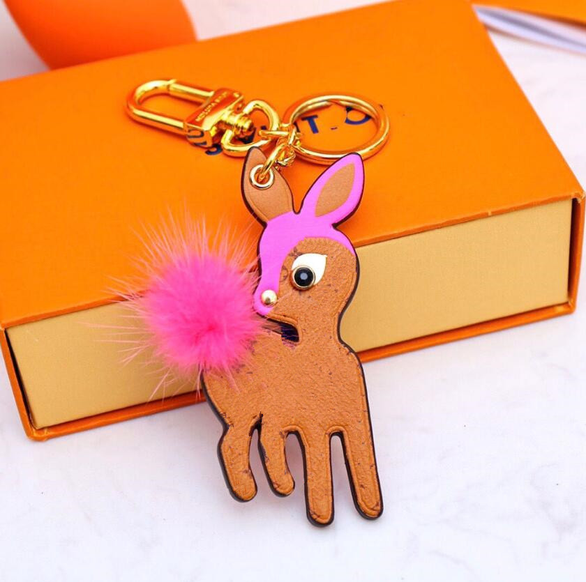 Brand Design Couples Key Wallet Valentine's Day Baby Doe Bag Decoration Keychain Cute Deer Keyring For Girlfriend Luxury Letter Women and Men Keys Chain Pendant Gift, As picture
Brand Design Couples Key Wallet Valentine's Day Baby Doe Bag Decoration Keychain Cute Deer Keyring For Girlfriend Luxury Letter Women and Men Keys Chain Pendant Gift, As picture