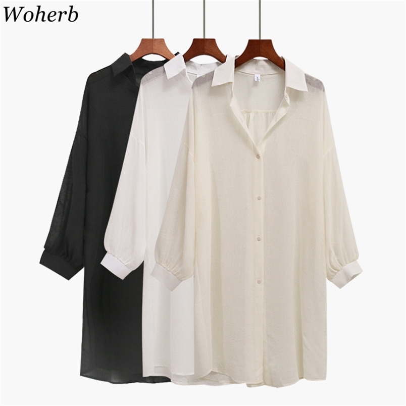 Sunscreen Shirt Women Summer Thin Chiffon Tops Korean Fashion Long Blouses Loose See Through Blusas Mujer 4j297 210519, White
Sunscreen Shirt Women Summer Thin Chiffon Tops Korean Fashion Long Blouses Loose See Through Blusas Mujer 4j297 210519, White