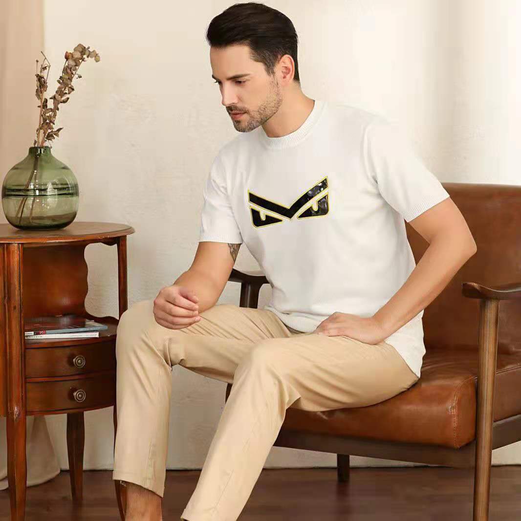 Tencel cotton knit t shirt men's 2021 trendy clothes men sequins loose short-sleeved casual, White;black
Tencel cotton knit t shirt men's 2021 trendy clothes men sequins loose short-sleeved casual, White;black