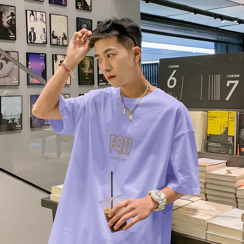 Fashion Letter Graffiti Printed Cotton Men T-shirt Short Sleeve Oversize Casual Hip Hop Harajuku Streetwear