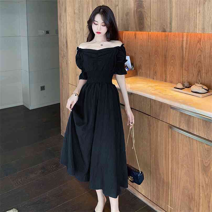 Long Maxi Dress Ladies Korea Summer Off shoulder Short Sleeve Linen Sexy Dresses for women Clothing 210602, Black
Long Maxi Dress Ladies Korea Summer Off shoulder Short Sleeve Linen Sexy Dresses for women Clothing 210602, Black