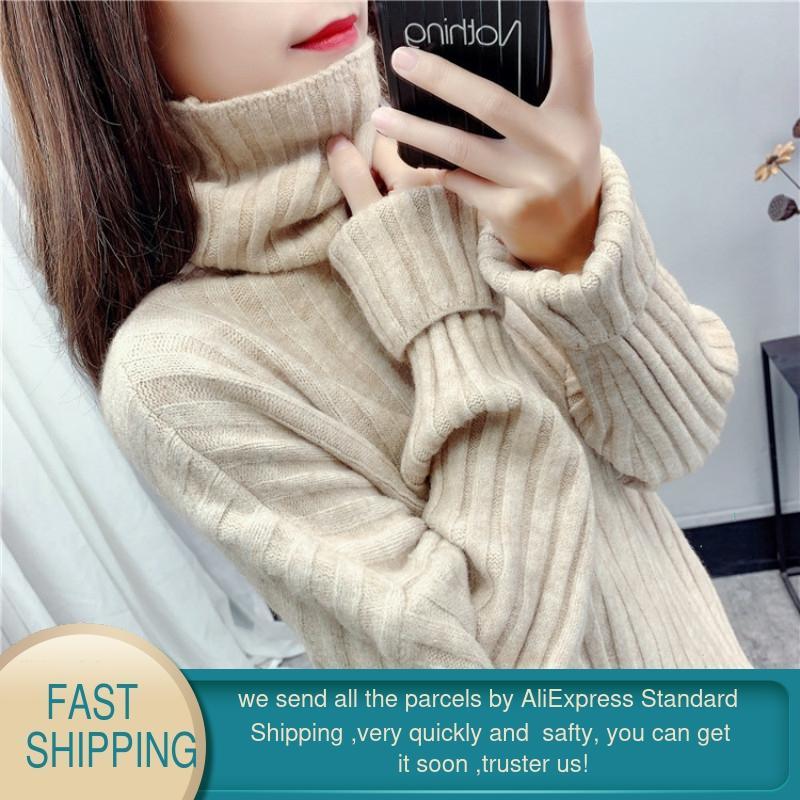 warm women's Turtleneck Sweaters Winter Tops for Women casual Pullover Jumper Long Sleeve Knitted female 210428