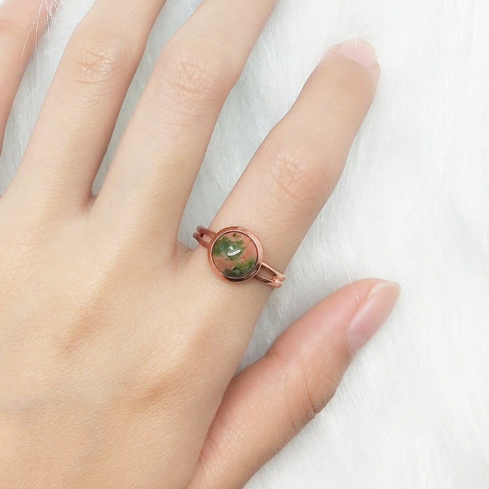 10mm 12mm Natural Stone Rings silver gold color Open Adjustable Turquoise Amethysts Pink Quartz Crystal Women Ring Party Wedding