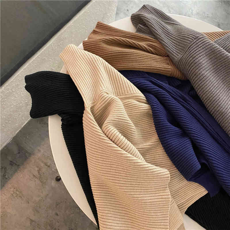 Autumn Winter OL Turtleneck Sleeveless Pullover Sweater Women Short Tops Elegant Knitted Vest Sweaters Waistcoat 210421