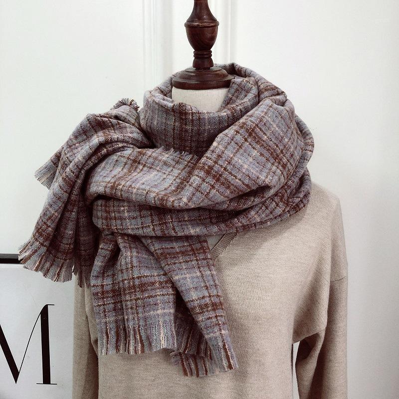 Scarves Royalmaybe Women Winter Velvet Cashmere Check Neck Thick Warm Shawl Factory Wholesale, Blue;gray
Scarves Royalmaybe Women Winter Velvet Cashmere Check Neck Thick Warm Shawl Factory Wholesale, Blue;gray
