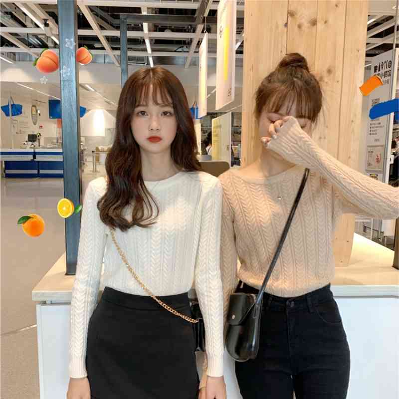 Comelsexy Cashmere Loose Thicken Warm Pullover Sweater For Women Autumn Winter O-neck Full Sleeve Solid Knitted Jumper Femme 210515