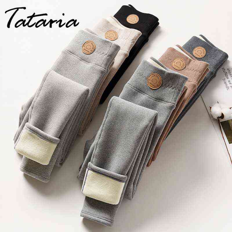 Winter Women Leggings Soft Velvet Warm Pants with Fleece Thermal Hight Waist Thicken Keep Stretchy Legging for 211204