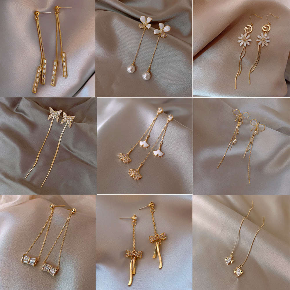 earrings 925 silver needle Korea East Gate long Fashion geometric Tassel net red temperament Earrings women, Golden
earrings 925 silver needle Korea East Gate long Fashion geometric Tassel net red temperament Earrings women, Golden