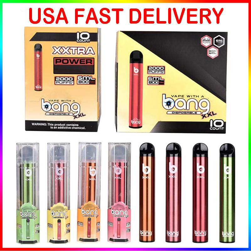 Bang XXL Disposable Device E cigarette 800mAh Battery 6ml Pre-Filled Vape Stick Portable Vapor 2000 Puffs pk Double Bangs Switch Duo ULTRA Infinity USA FAST DELIVERY
Bang XXL Disposable Device E cigarette 800mAh Battery 6ml Pre-Filled Vape Stick Portable Vapor 2000 Puffs pk Double Bangs Switch Duo ULTRA Infinity USA FAST DELIVERY