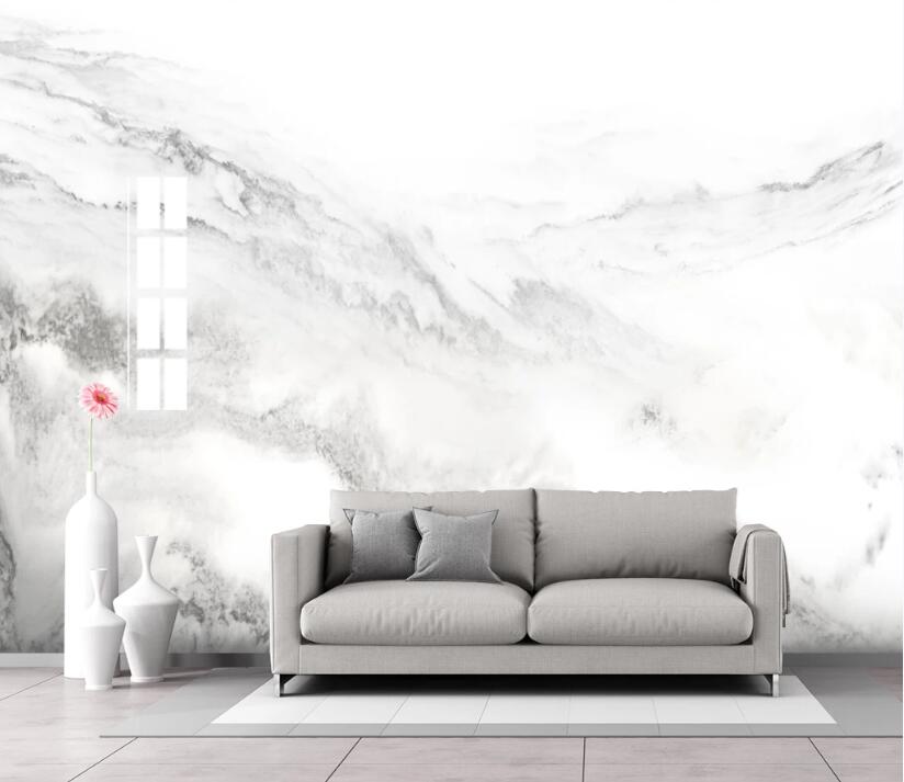 Custom white slab marble Large Mural Canvas wallpaper bedroom wall TV Background Decor living room papel DE parede