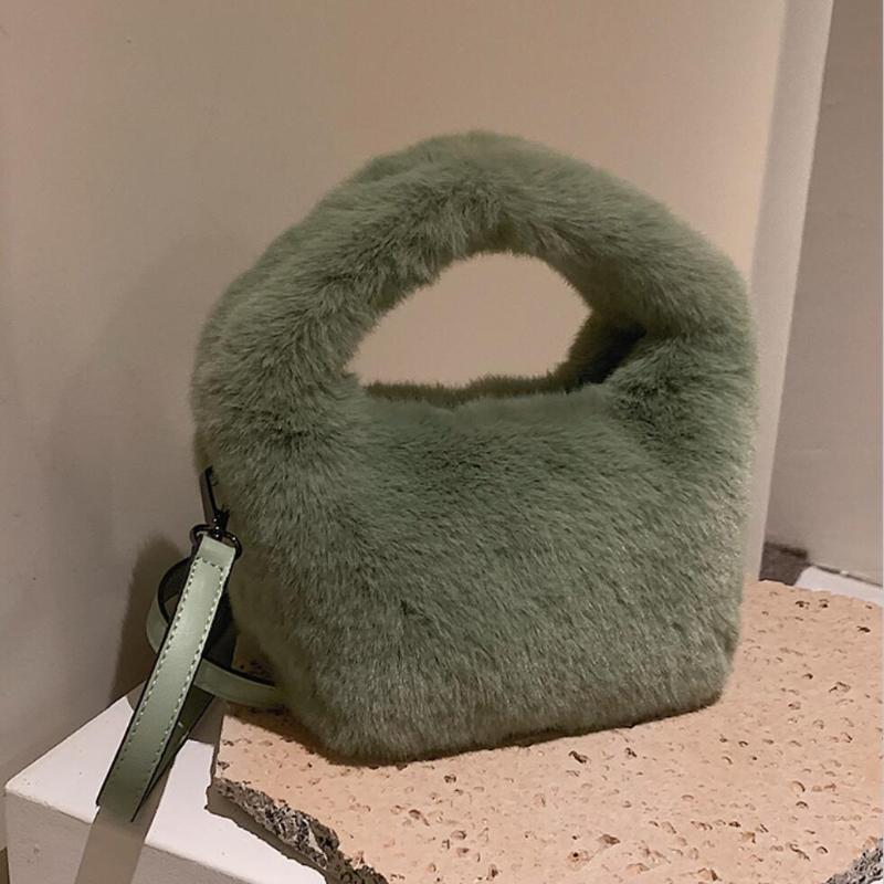 Evening Bags Faux Fur Small Tote Bag 2021 Winter High-quality Soft Plush Women's Designer Handbag Sweet Lady Shoulder Messenger Purse
Evening Bags Faux Fur Small Tote Bag 2021 Winter High-quality Soft Plush Women's Designer Handbag Sweet Lady Shoulder Messenger Purse