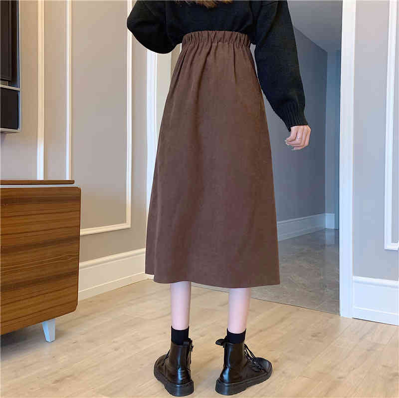 Nomikuma Irregular Ruffle Women Skirt Korean High Waist Causal Skirts Autumn Winter Bottoms New A-line Mujer Faldas 6D134 210427