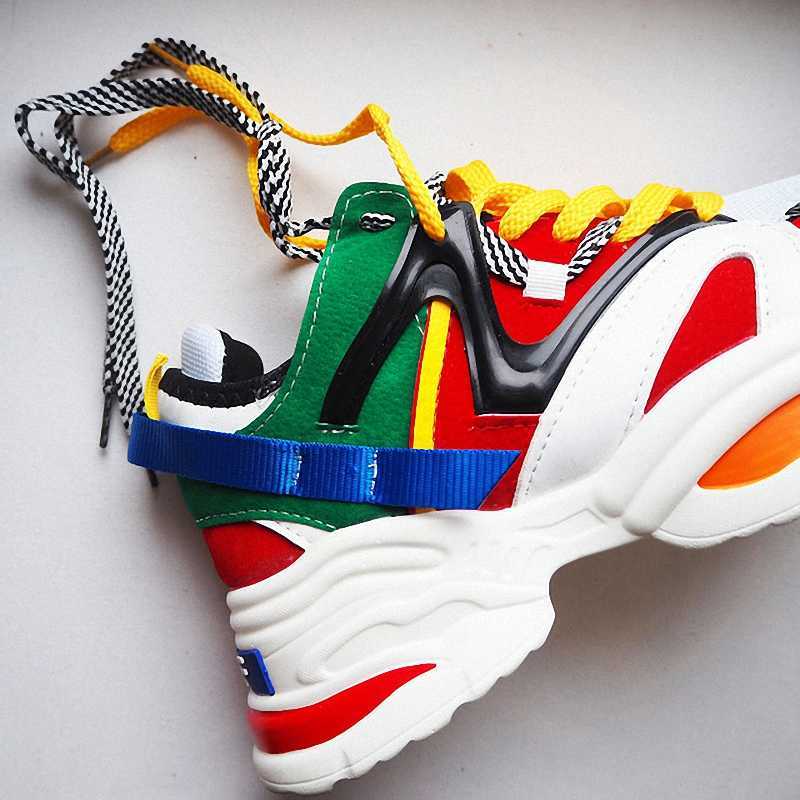 2020 New Stylish Woman Running Shoes Increasing 6cm Ins High Heel Sneakers Women Height Platform Breathable Sports Walking Girls Y0907