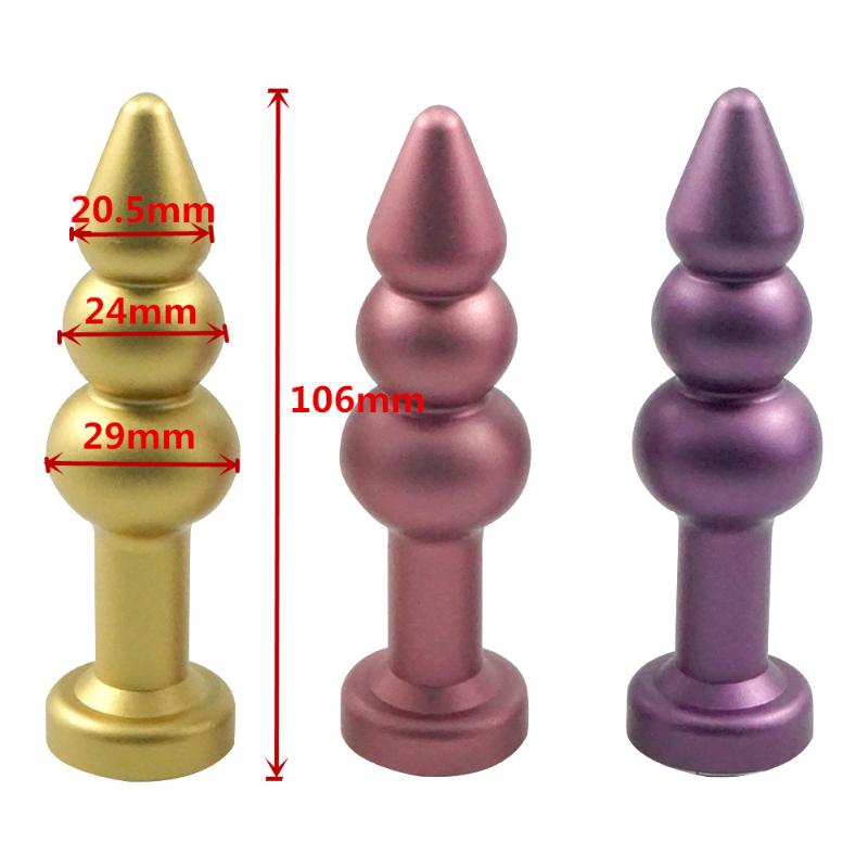 Sex Toys For Couples Length 106mm Colorful Metal Beads Anal BuPlug Jewel Fetish Bum Insert Women Men Adult Product