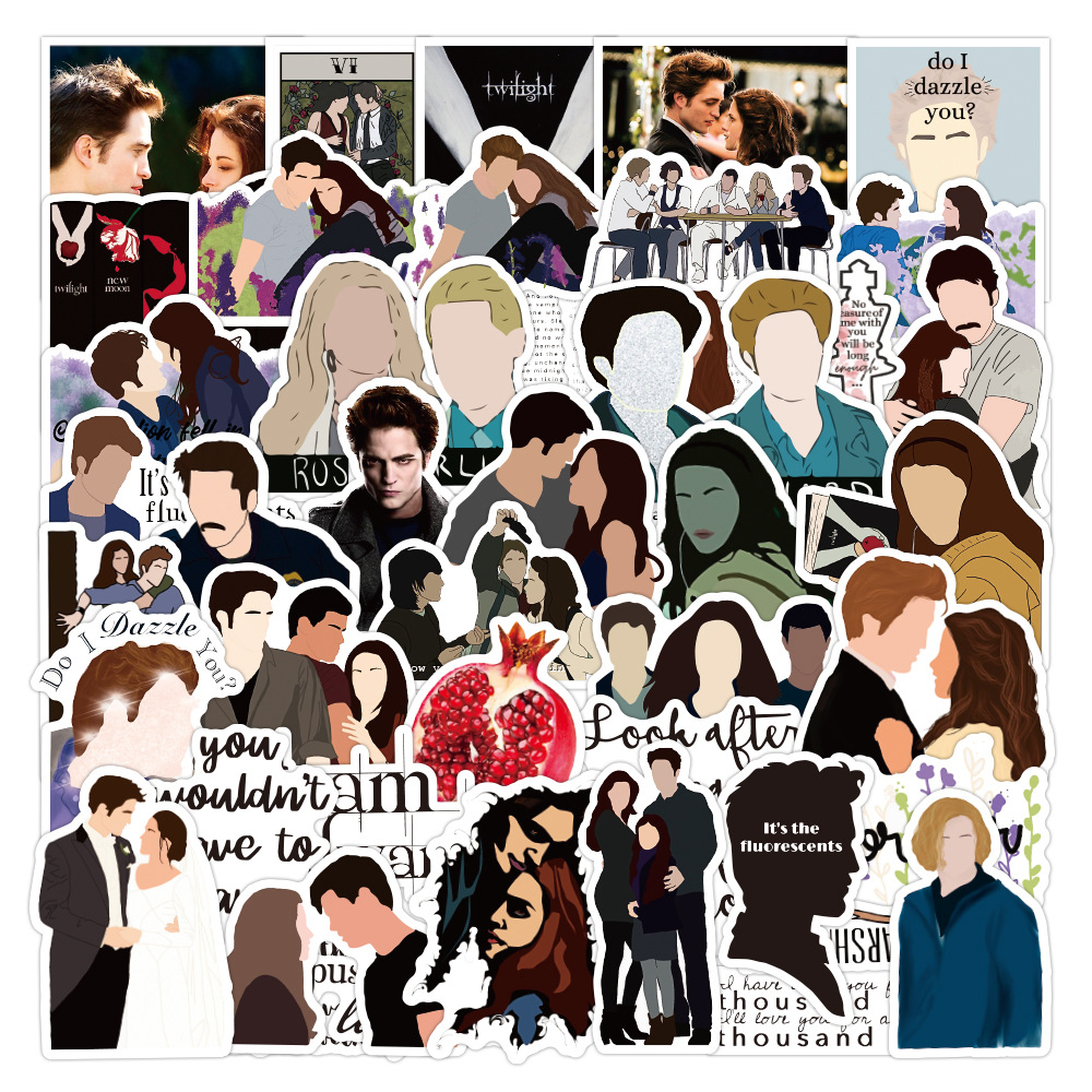 50Pcs/Lot Classic Movie The Twilight Saga Sticekrs DIY Bike Travel Luggage Laptop Waterproof Graffiti Cool Kid Toy Sticker
50Pcs/Lot Classic Movie The Twilight Saga Sticekrs DIY Bike Travel Luggage Laptop Waterproof Graffiti Cool Kid Toy Sticker