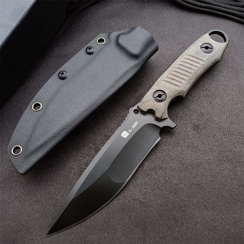 High End Outdoor Survival Straight Tactical Knife DC53 Black Titanium Coated Drop Point Blade Full Tang Flax Handle Knives With Kydex
High End Outdoor Survival Straight Tactical Knife DC53 Black Titanium Coated Drop Point Blade Full Tang Flax Handle Knives With Kydex