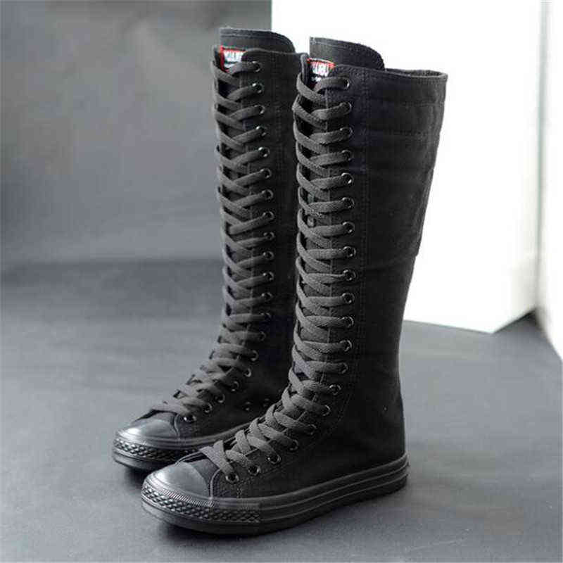 High-top long tube women's boots casual canvas side zipper strap sneakers women's shoes winter boots women thigh high boots H1102, 01
High-top long tube women's boots casual canvas side zipper strap sneakers women's shoes winter boots women thigh high boots H1102, 01