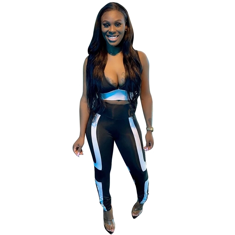 Women Two Piece Outfits Pants Sets Tie Dye Sleeveless Crop Top And High Waist Joggings Suit Skinny Gym Clothing 210525, Blue
Women Two Piece Outfits Pants Sets Tie Dye Sleeveless Crop Top And High Waist Joggings Suit Skinny Gym Clothing 210525, Blue