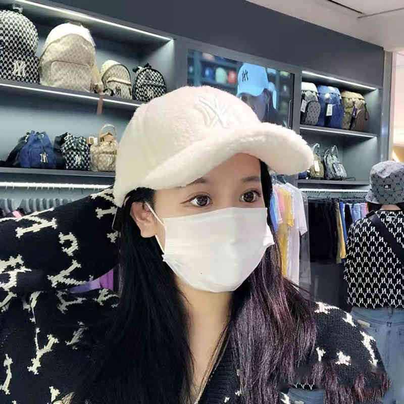 Quality Korean Lamb Wool Cap Children's Men's Baseball Trendy Duck Tongue Brown Traceless