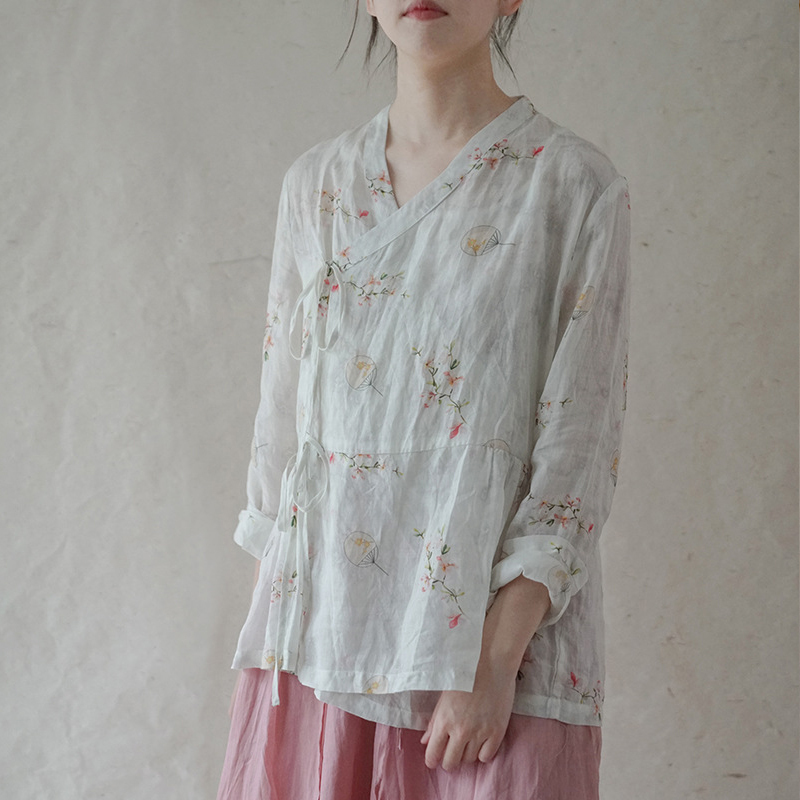 Johnature Women Chinese Style Shirts And Tops Print Floral Ramie V-Neck Belt Blouses Summer Loose Female Quality Shirts 210521, Pink
Johnature Women Chinese Style Shirts And Tops Print Floral Ramie V-Neck Belt Blouses Summer Loose Female Quality Shirts 210521, Pink