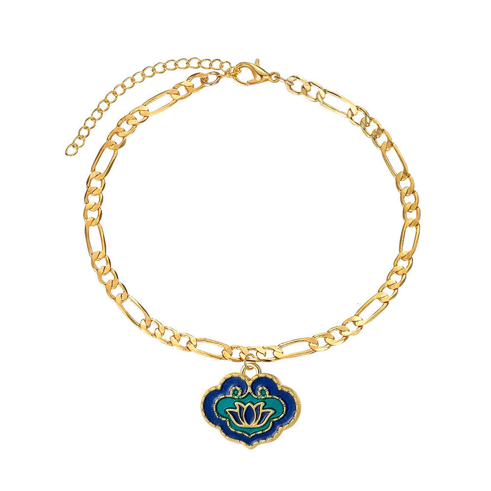 Hand catenary lotus 3:1 Chain Gold Plated summer fashion men's and women's Bracelet Anklet, Black
Hand catenary lotus 3:1 Chain Gold Plated summer fashion men's and women's Bracelet Anklet, Black