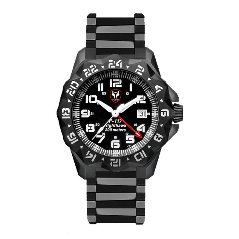 Wristwatches Hnlgnox Men Diver Watch Mens Tritium Watches T25 Luminous Military 200M Waterproof Quartz Wristwatch Black Steel Strap, Pilot watch 2
Wristwatches Hnlgnox Men Diver Watch Mens Tritium Watches T25 Luminous Military 200M Waterproof Quartz Wristwatch Black Steel Strap, Pilot watch 2