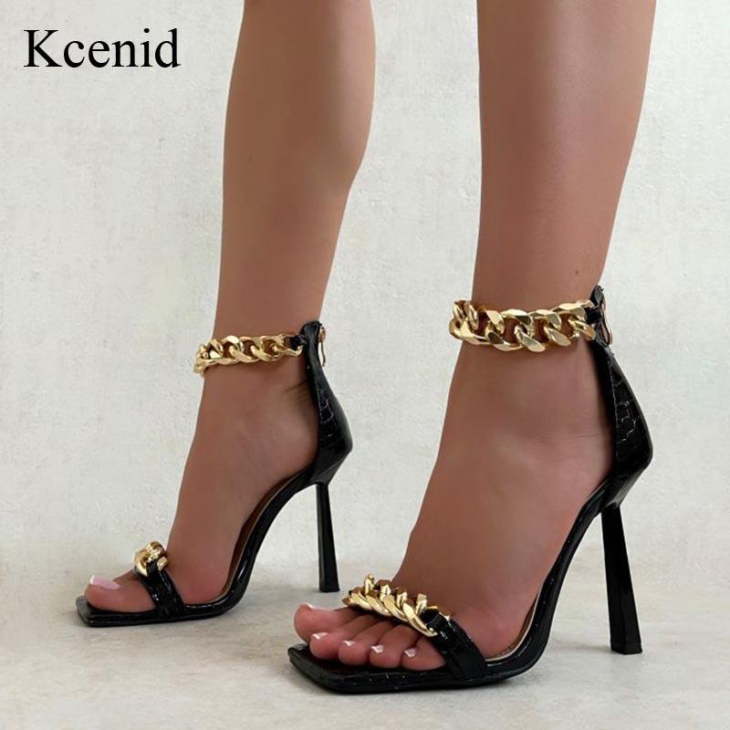 Sandals Kcenid Women's Sexy Fashion Chain Square Toe Cover Heel Women Shoes High Heels Female Footwear Zipper Black Red
Sandals Kcenid Women's Sexy Fashion Chain Square Toe Cover Heel Women Shoes High Heels Female Footwear Zipper Black Red