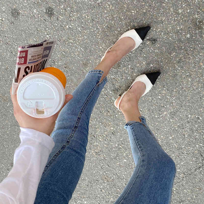 Streetwear Blue Denim Split Cuff High Waist Skinny Fashion Fall Female Pencil Pants Women Jeans 10404 210417