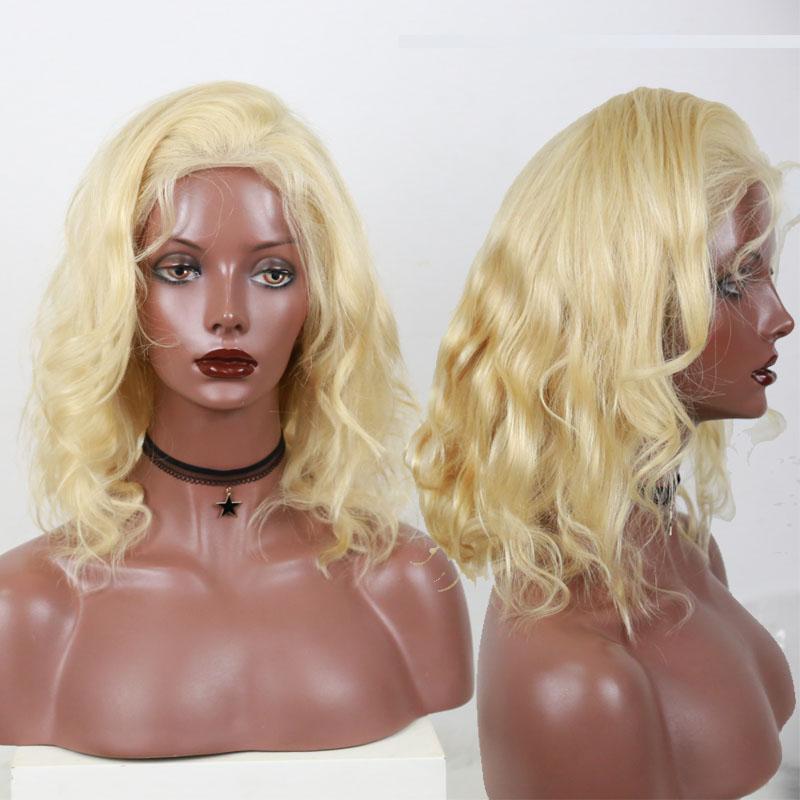 Blonde Bob Lace Front Wig 613 Wavy Short Human Hair Wigs Colored Honey Full 360 Lace Frontal Wig Pre Plucked With Baby Hair Remy, Black
Blonde Bob Lace Front Wig 613 Wavy Short Human Hair Wigs Colored Honey Full 360 Lace Frontal Wig Pre Plucked With Baby Hair Remy, Black