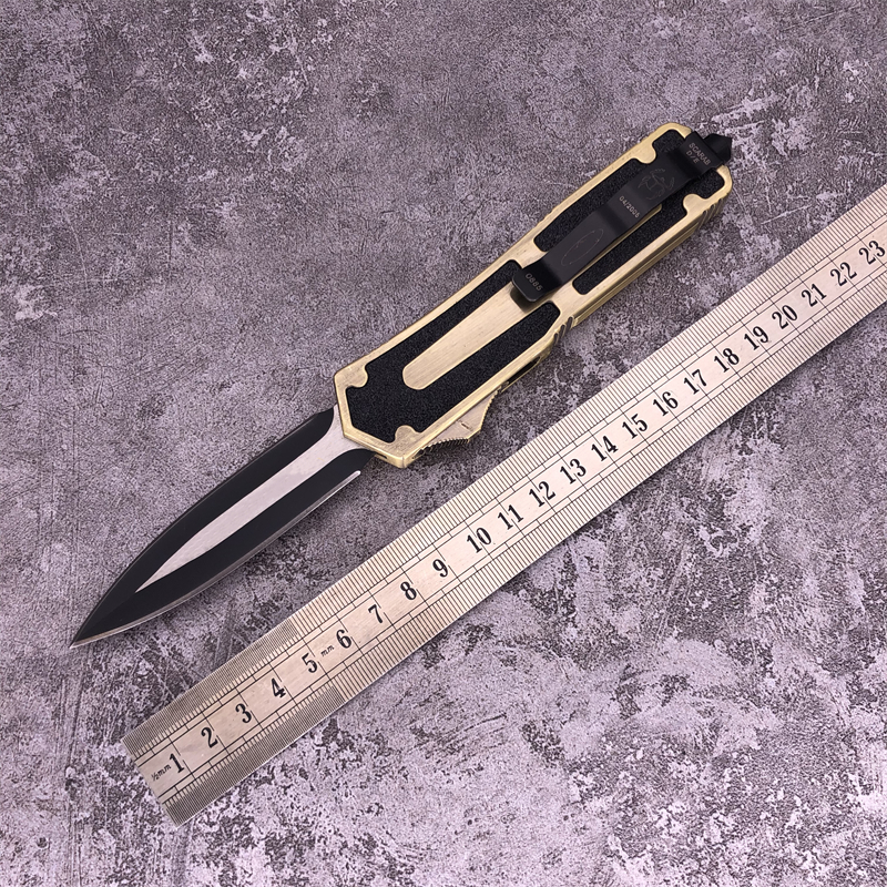 Scarab Gold automatic auto Double Action Tactical Knives Self Defense Folding Edc Fishing Camping Knife Hunting tools
Scarab Gold automatic auto Double Action Tactical Knives Self Defense Folding Edc Fishing Camping Knife Hunting tools