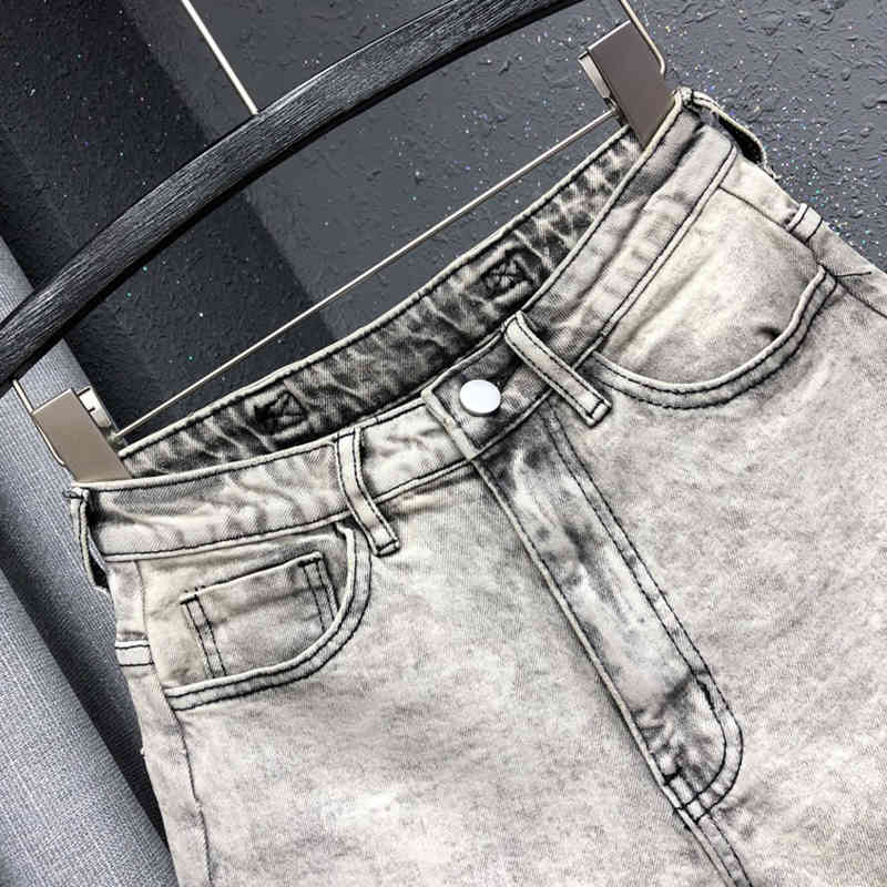 Vintage Embroidery Denim Shorts Women's Summer High Waist Thin Loose A-line Jeans Female Fashion 5B933 210427