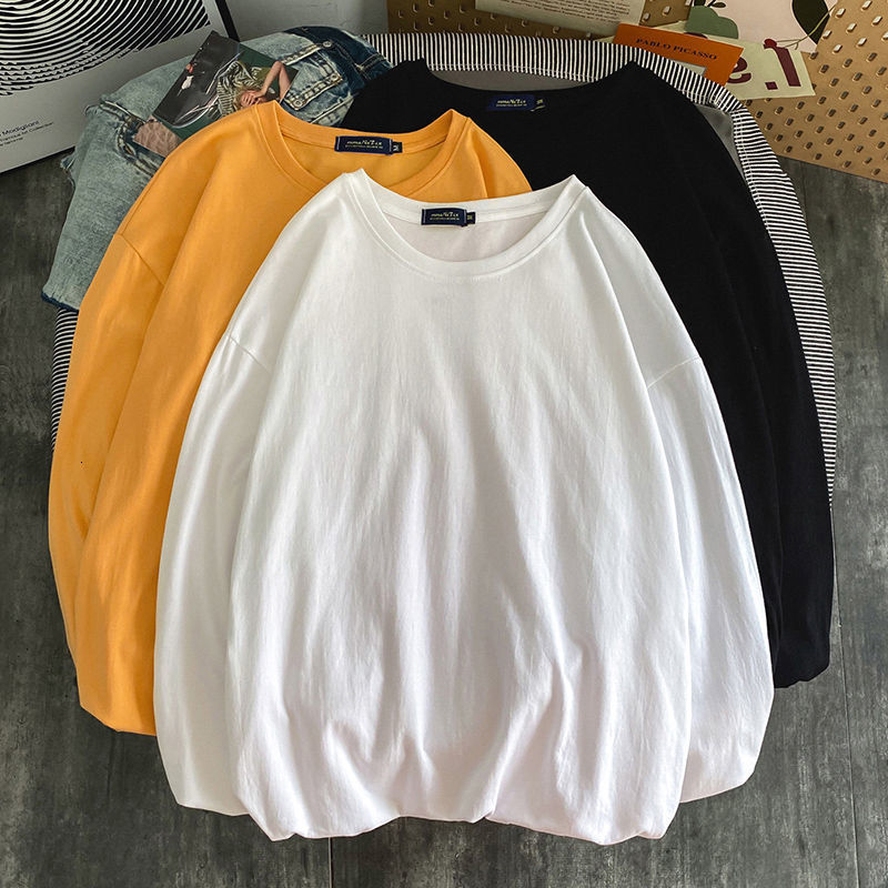 Privathinker 10 Solid Color Women Long Sleeve T shirts Korean Women's Long Sleeve Tees Oversized Woman Casual t-shirt Tops 210406