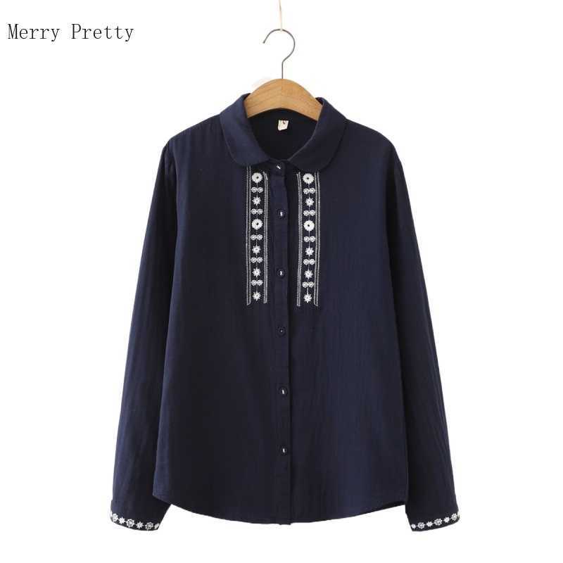 Floral Embroidery Chic Single Breasted Casual Women Cotton Shirts Summer Vintage Full Sleeve Turndown Collar Ladies Top 210526, White
Floral Embroidery Chic Single Breasted Casual Women Cotton Shirts Summer Vintage Full Sleeve Turndown Collar Ladies Top 210526, White