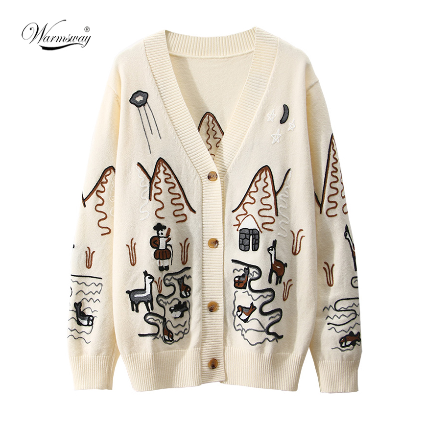 2021 spring fashion embroidery v-neck oversized cardigan long sleeve single breasted button knitted sweater c-092, Black
2021 spring fashion embroidery v-neck oversized cardigan long sleeve single breasted button knitted sweater c-092, Black