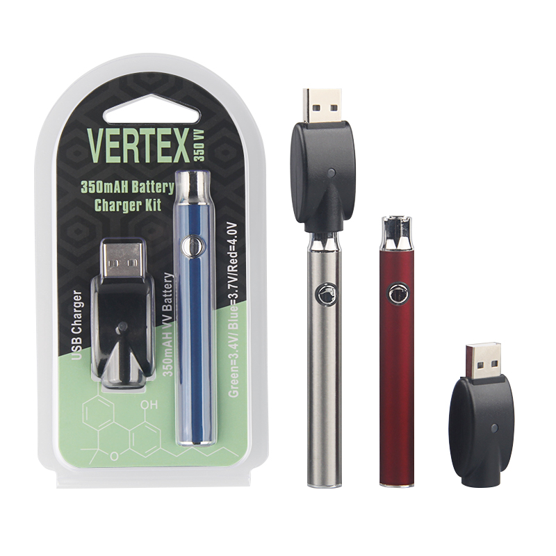 Preheat Rechargeable Battery Blister 650mAh 900mAh 1100mAh Vertex Preheating Variable Voltage VV Batteries Charger Vape Pen Kit for 510 Thre
Preheat Rechargeable Battery Blister 650mAh 900mAh 1100mAh Vertex Preheating Variable Voltage VV Batteries Charger Vape Pen Kit for 510 Thre