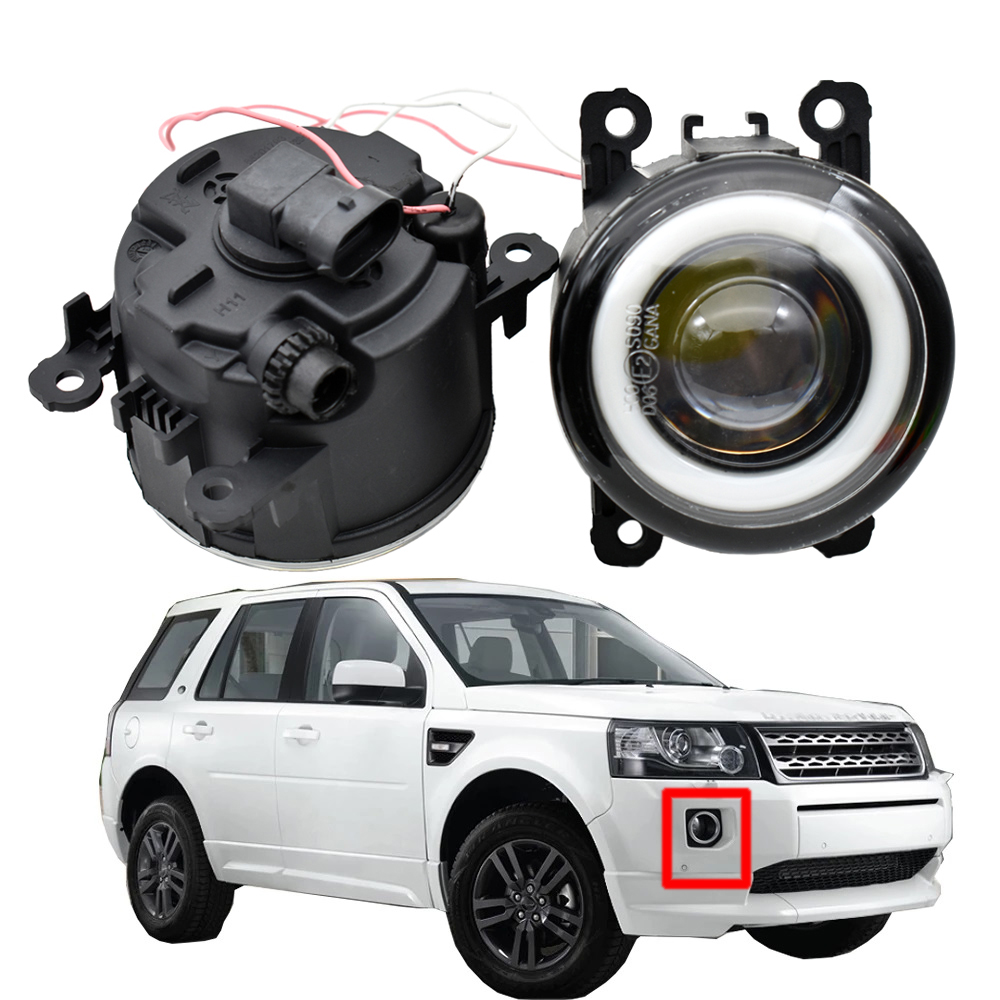 fog light for Land Rover Freelander 2 LR2 FA_ Closed Off-Road Vehicle 2006-2014 Front Bumper LED Lens Lamp Styling Angel Eye DRL 12v H11